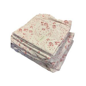 Cabbages & Roses London Floral 100% Cotton Fitted Sheet & 2 Matching Pillowcases